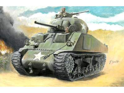 M4 Sherman 75mm z farbami i klejem - zdjęcie 1