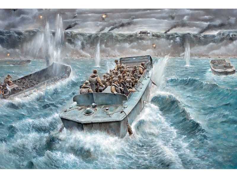 Barka desantowa LCVP + amerykańska piechota - zdjęcie 1 Barka desantowa LCVP + amerykańska piechota - zdjęcie 1