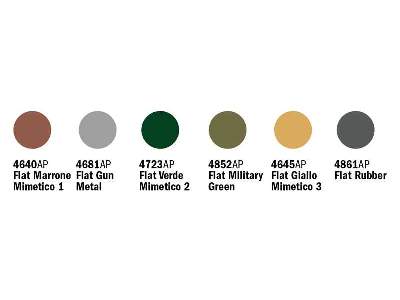 WWII Regio Esercito - zestaw 6 farb akrylowych - zdjęcie 2