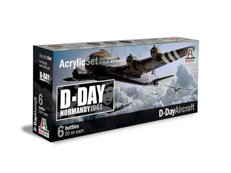 Samoloty D-DAY - zestaw 6 farb akrylowych - zdjęcie 1 Samoloty D-DAY - zestaw 6 farb akrylowych - zdjęcie 1