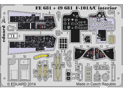 F-101A/ C interior S. A. 1/48 - Kitty Hawk - zdjęcie 2