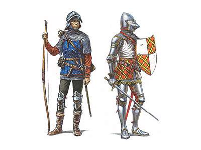Figurki Burgundzcy rycerze i łucznicy - XV wiek - zdjęcie 1