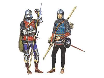 Figurki Francuscy żołnierze z taranami - XV wiek - zdjęcie 1