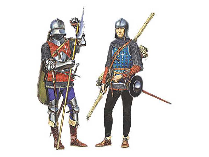 Figurki Francuscy żołnierze z taranami - XV wiek - zdjęcie 1