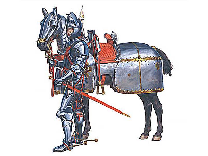 Figurki Burgundzcy rycerze konni - XV wiek - zdjęcie 1