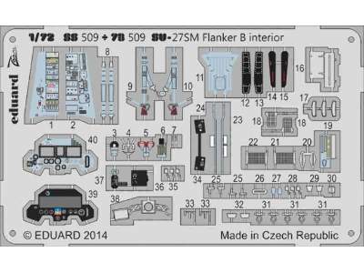 Su-27SM Flanker B interior S. A. 1/72 - Zvezda - zdjęcie 1