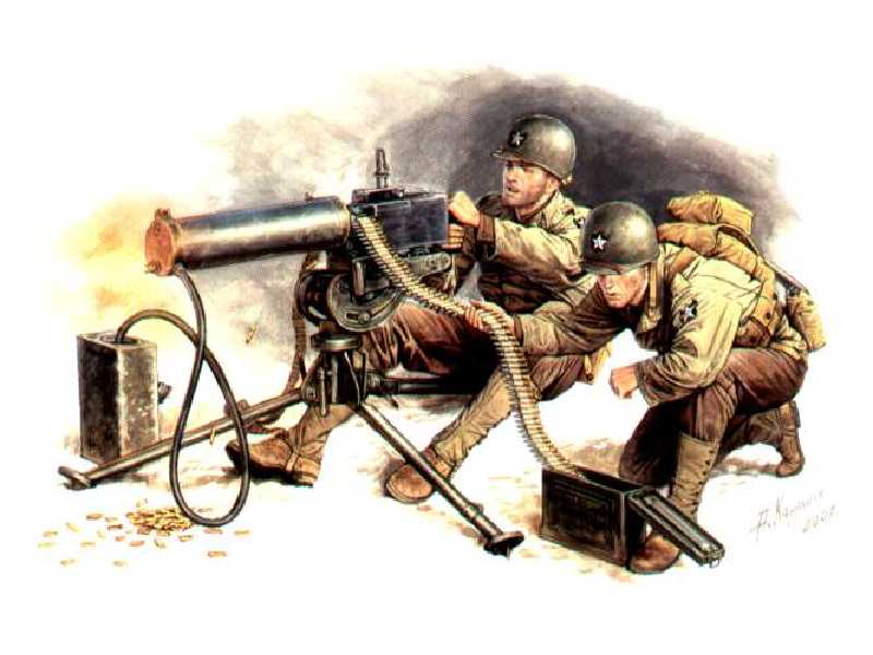 Figurki Amerykańska obsługa karabinu maszynowego - 1944 - zdjęcie 1 Figurki Amerykańska obsługa karabinu maszynowego - 1944 - zdjęcie 1
