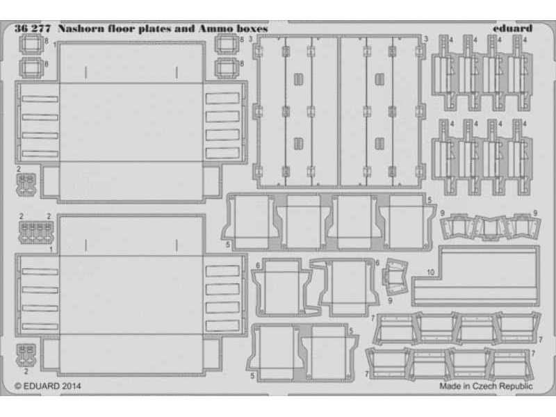 Nashorn floor plates and ammo boxes 1/35 - Tamiya - zdjęcie 1 Nashorn floor plates and ammo boxes 1/35 - Tamiya - zdjęcie 1