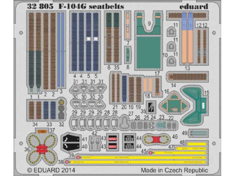 F-104G seatbelts 1/32 - Italeri - zdjęcie 1 F-104G seatbelts 1/32 - Italeri - zdjęcie 1