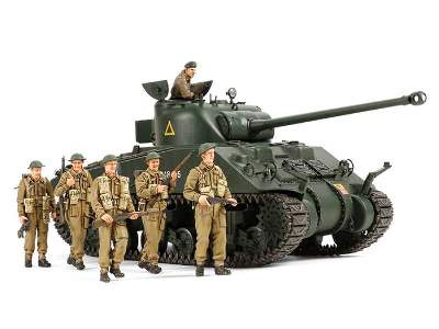 Sherman VC Firefly - polskie oznacznia + 6 figurek - zdjęcie 1