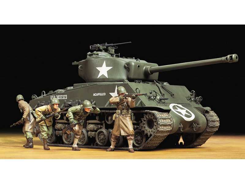 M4A3E8 Sherman Easy Eight + 4 figurki - zdjęcie 1