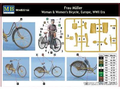 Frau Muller - figurka kobiety z rowerem - II W.Ś. - zdjęcie 7