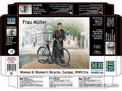 Frau Muller - figurka kobiety z rowerem - II W.Ś. - zdjęcie 8