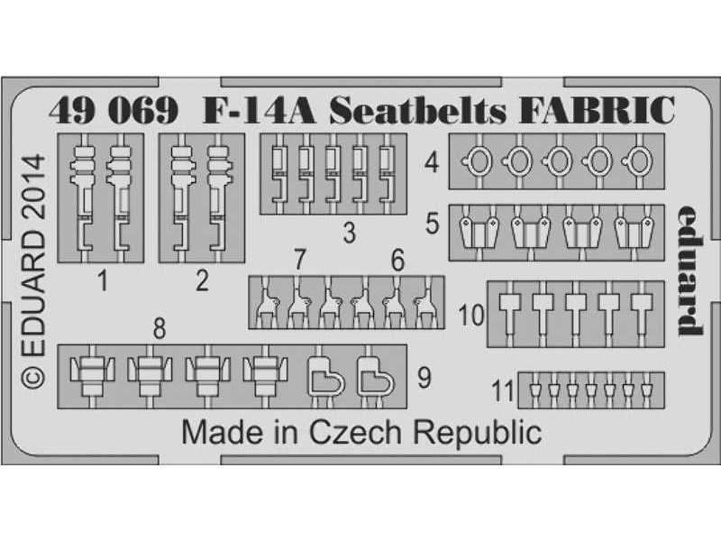 F-14A seatbelts FABRIC 1/48 - zdjęcie 1 F-14A seatbelts FABRIC 1/48 - zdjęcie 1