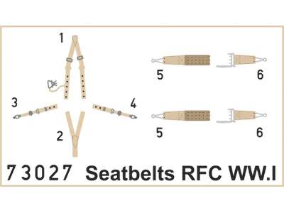 Seatbelts RFC WWI SUPER FABRIC 1/72 - zdjęcie 1