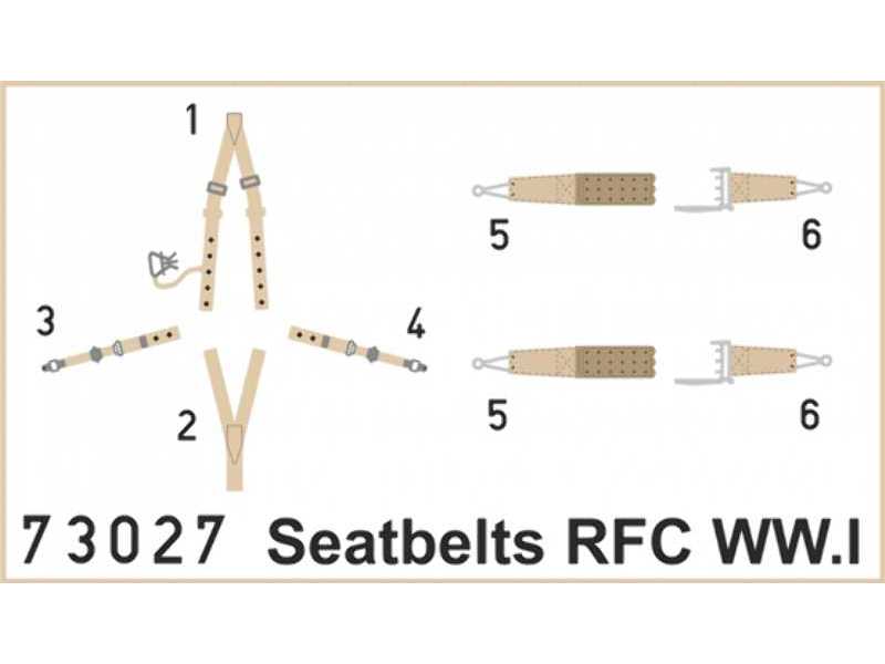 Seatbelts RFC WWI SUPER FABRIC 1/72 - zdjęcie 1 Seatbelts RFC WWI SUPER FABRIC 1/72 - zdjęcie 1