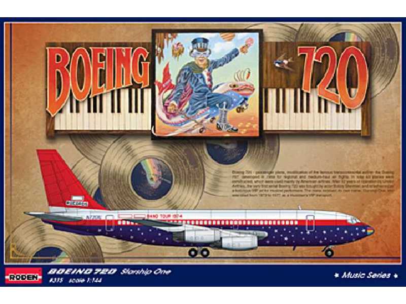 Boeing 720 N7201U, Elton John USA tour, 1974 - zdjęcie 1