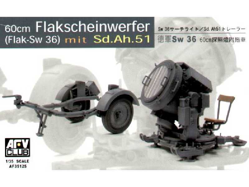 60 cm Flakscheinwerfer (Flak-Sw 36) mit Sd.Ah.51 - zdjęcie 1