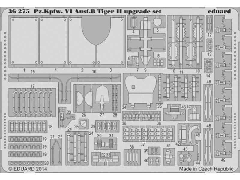 Pz. Kpfw. VI Ausf. B Tiger II upgrade set 1/35 - Eduard - zdjęcie 1 Pz. Kpfw. VI Ausf. B Tiger II upgrade set 1/35 - Eduard - zdjęcie 1