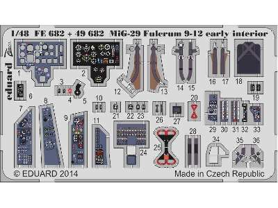 MiG-29 Fulcrum 9-12 early interior S. A. 1/48 - Gwh - zdjęcie 2