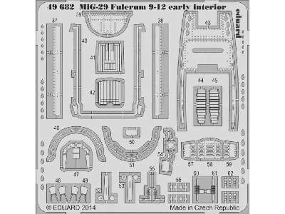 MiG-29 Fulcrum 9-12 early interior S. A. 1/48 - Gwh - zdjęcie 3