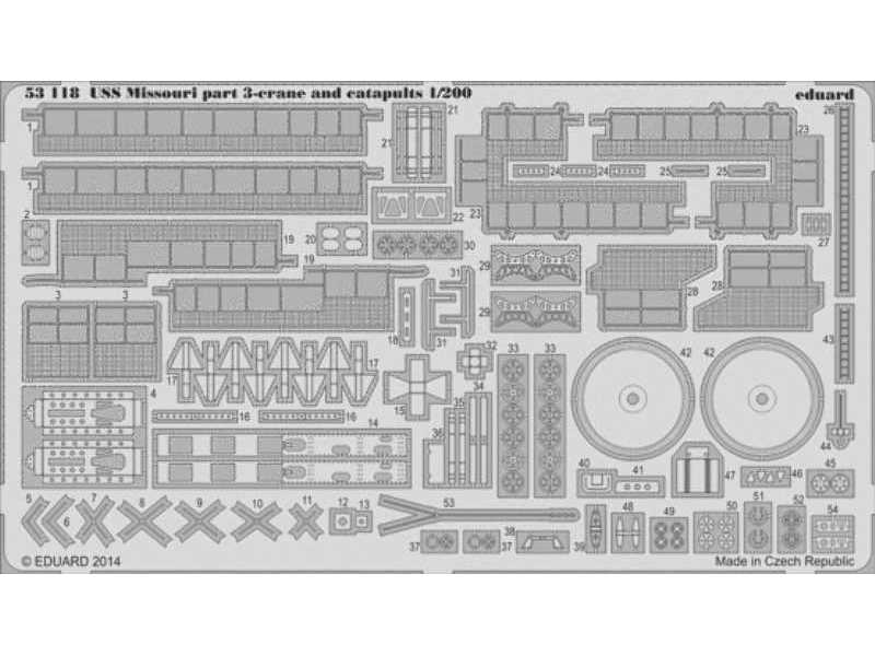 USS Missouri part 3 - crane and catapults 1/200 - Trumpeter - zdjęcie 1