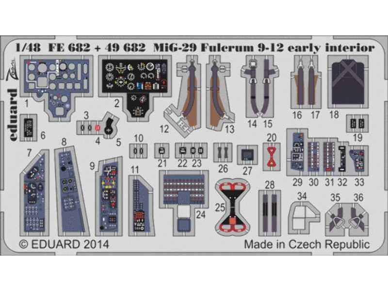 MiG-29 Fulcrum 9-12 early interior S. A. 1/48 - Gwh - zdjęcie 1 MiG-29 Fulcrum 9-12 early interior S. A. 1/48 - Gwh - zdjęcie 1