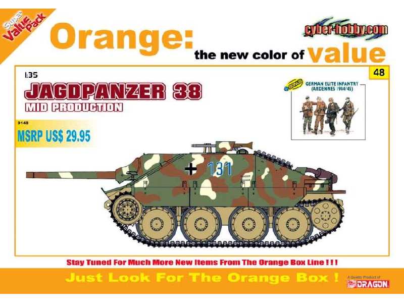 Jagdpanzer 38 (Hetzer) Mid Production + figurki Waffen SS Ardeny - zdjęcie 1 Jagdpanzer 38 (Hetzer) Mid Production + figurki Waffen SS Ardeny - zdjęcie 1