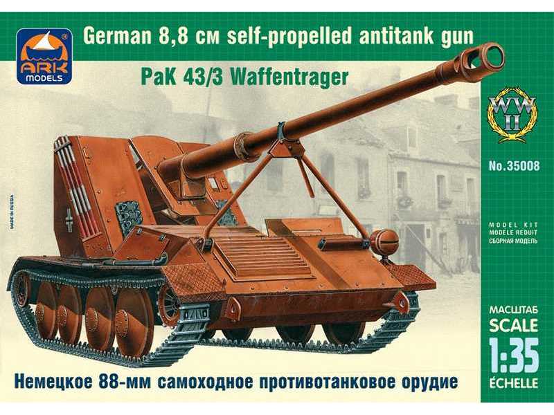 German 8.8 cm self-propelled antitank gun PaK 43/3 Waffentrager - zdjęcie 1 German 8.8 cm self-propelled antitank gun PaK 43/3 Waffentrager - zdjęcie 1