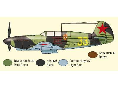 Yakovlev Yak-7B Russian fighter. Ace Petr Pokryshev - zdjęcie 4