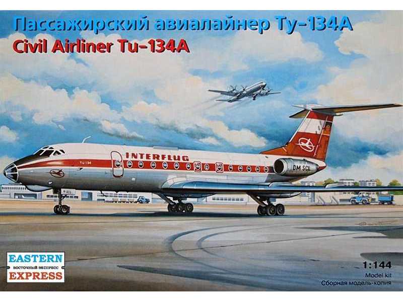 Tupolev Tu-134A Russian short / medium-haul airliner, Interflug - zdjęcie 1 Tupolev Tu-134A Russian short / medium-haul airliner, Interflug - zdjęcie 1