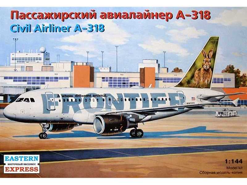 Airbus A318 European short / medium-haul airliner, Frontier Airl - zdjęcie 1 Airbus A318 European short / medium-haul airliner, Frontier Airl - zdjęcie 1