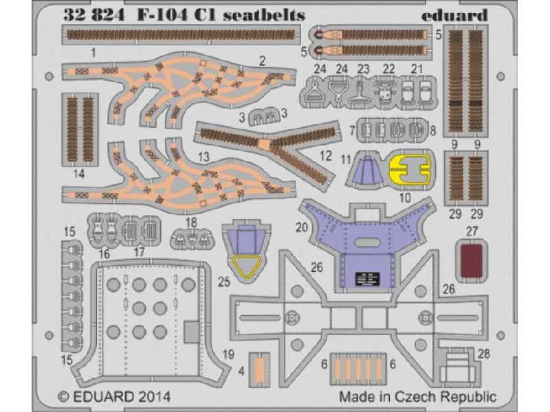 F-104 C1 seatbelts 1/32 - Italeri - zdjęcie 1 F-104 C1 seatbelts 1/32 - Italeri - zdjęcie 1