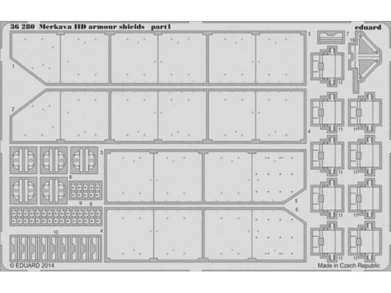 Merkava IID armour shields 1/35 - Academy Minicraft - zdjęcie 1