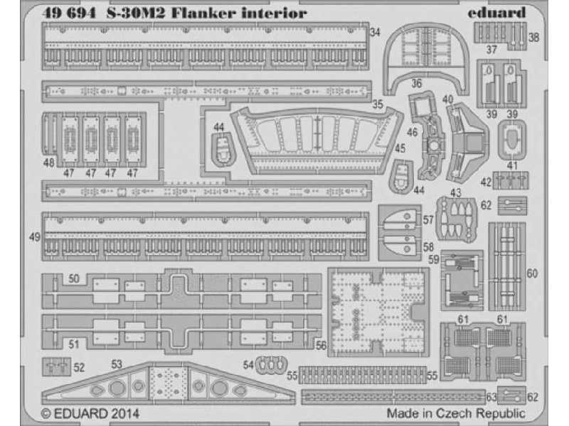 S-30M-2 Flanker interior S. A. 1/48 - Academy Minicraft - zdjęcie 1