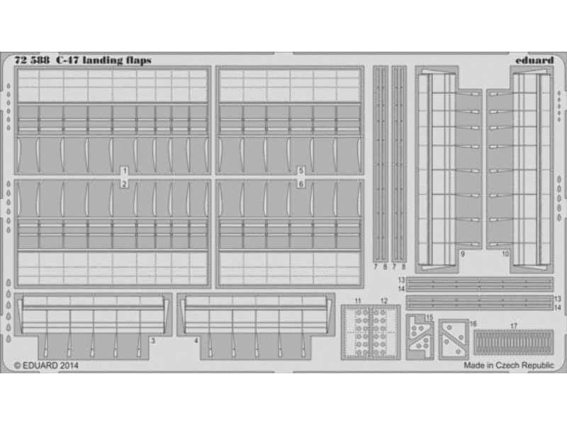 C-47 landing flaps 1/72 - Airfix - zdjęcie 1