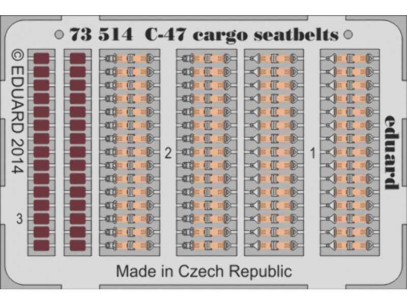 C-47 cargo seatbelts 1/72 - Airfix - zdjęcie 1