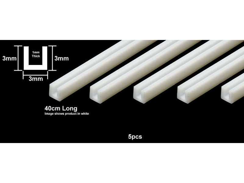 Belka ceownik plastikowy 3 mm przekrój - C przeźroczysty 5 szt. - zdjęcie 1 Belka ceownik plastikowy 3 mm przekrój - C przeźroczysty 5 szt. - zdjęcie 1