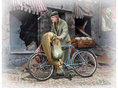 Cywil z rowerem - Europa - 1944-1945 - zdjęcie 1