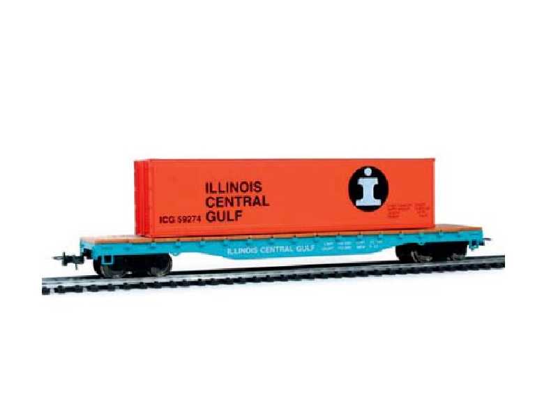 Platforma z kontenerem Illinois Central Gulf - zdjęcie 1 Platforma z kontenerem Illinois Central Gulf - zdjęcie 1