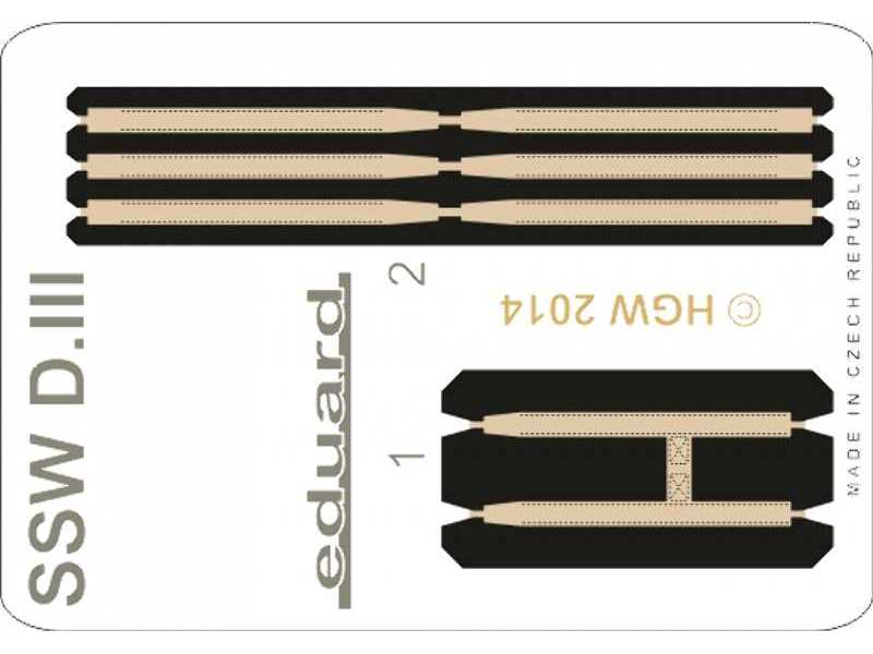 SSW D. III seatbelts FABRIC 1/48 - Eduard - zdjęcie 1