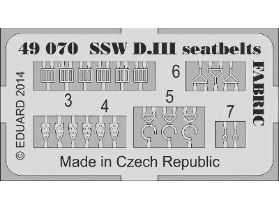 SSW D. III seatbelts FABRIC 1/48 - Eduard - zdjęcie 3