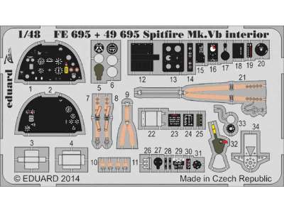 Spitfire Mk. Vb interior S. A. 1/48 - Airfix - zdjęcie 1