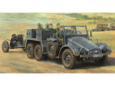 Niemiecki ciągnik 6x4 Kfz.69 z działem 3.7cm Pak - zdjęcie 2