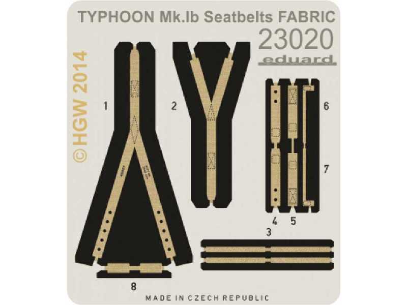 Typhoon Mk. Ib seatbelts FABRIC 1/24 - Airfix - zdjęcie 1