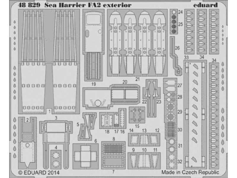 Sea Harrier FA2 exterior 1/48 - Kinetic - zdjęcie 1