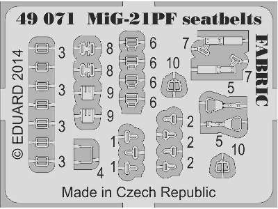 MiG-21PF seatbelts FABRIC 1/48 - Eduard - zdjęcie 3