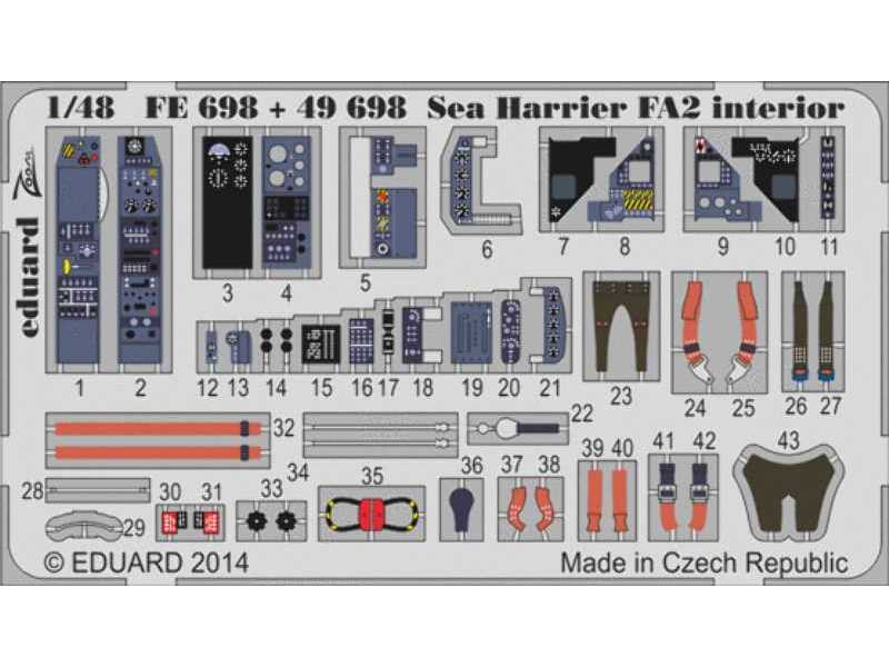 Sea Harrier FA2 interior S. A. 1/48 - Kinetic - zdjęcie 1 Sea Harrier FA2 interior S. A. 1/48 - Kinetic - zdjęcie 1