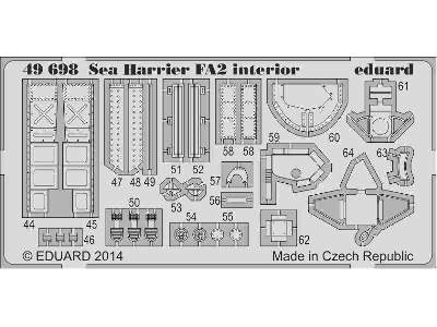 Sea Harrier FA2 interior S. A. 1/48 - Kinetic - zdjęcie 3