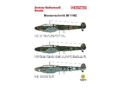Kalkomania - Messerschmitt Bf 110C - zdjęcie 2